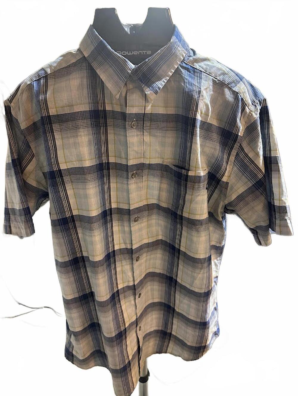 Marmot Plaid Short Sleeve Shirt Blue Large